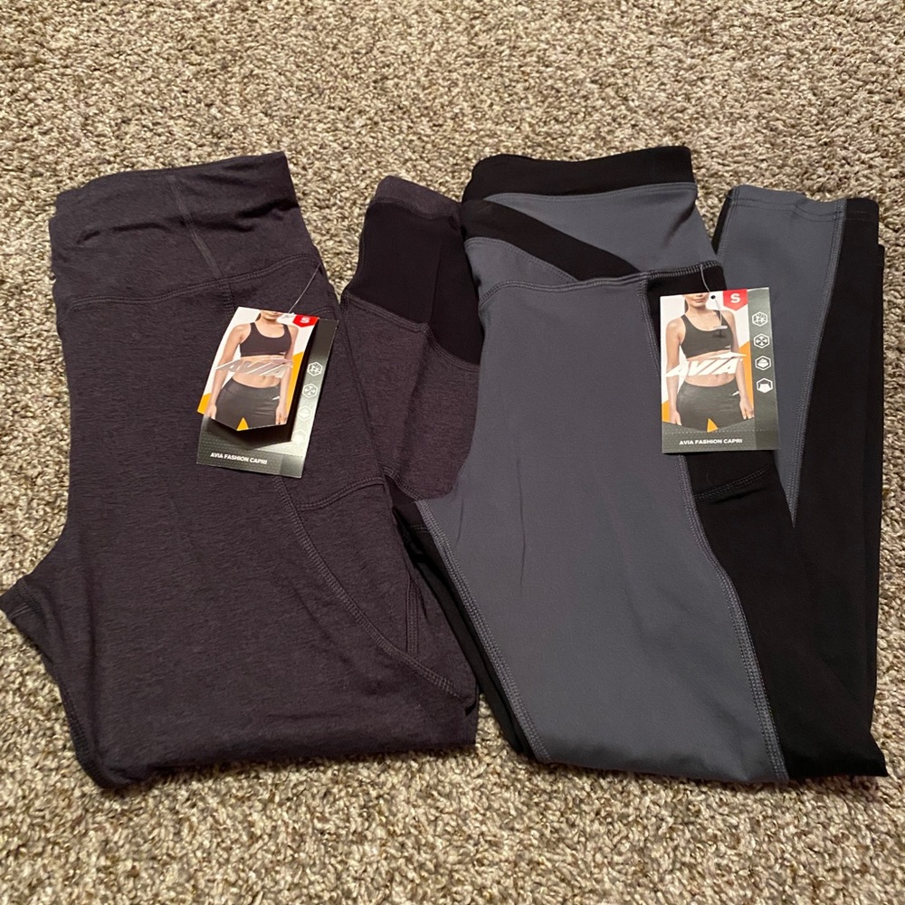Women’s Athletic Capris Leggings 2 Pair